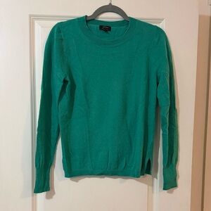 J. Crew Women's Vibrant Green Cashmere Sweater